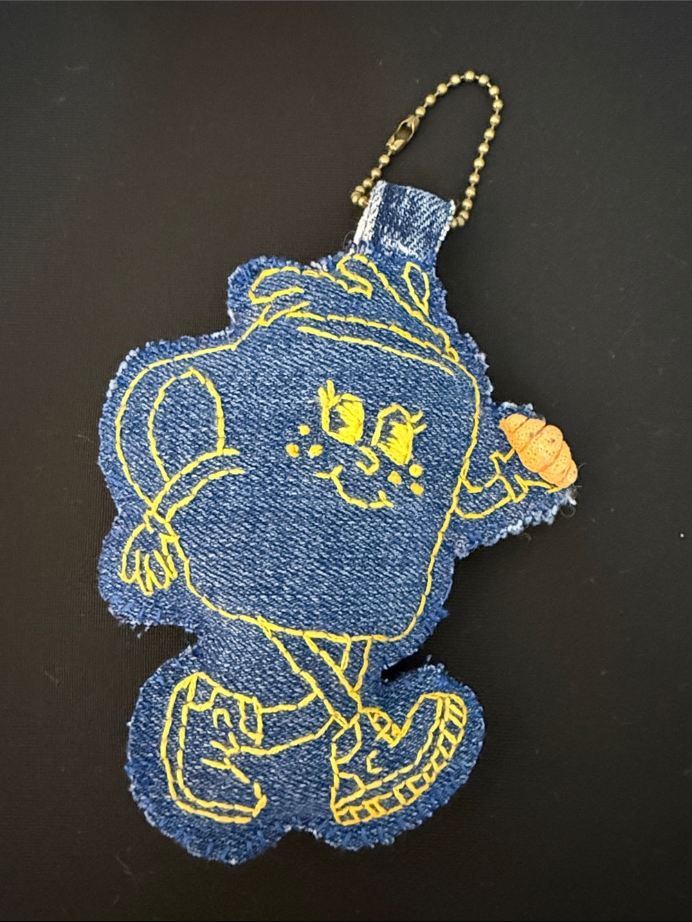 Coach Coffee Shop “Little Miss Jo”Keychain - Blue Denim